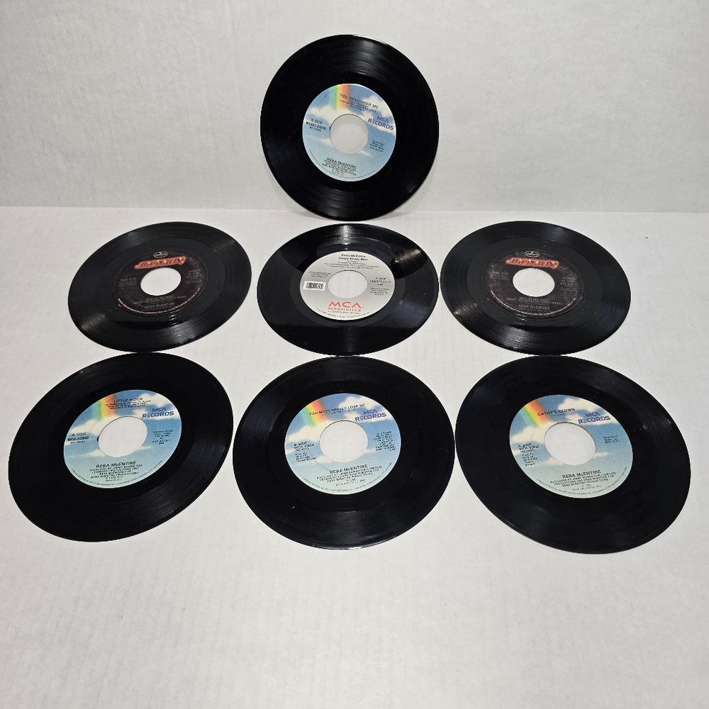 7 Reba McEntire Mixed Lot Vinyl 45 RPM From Jukebox